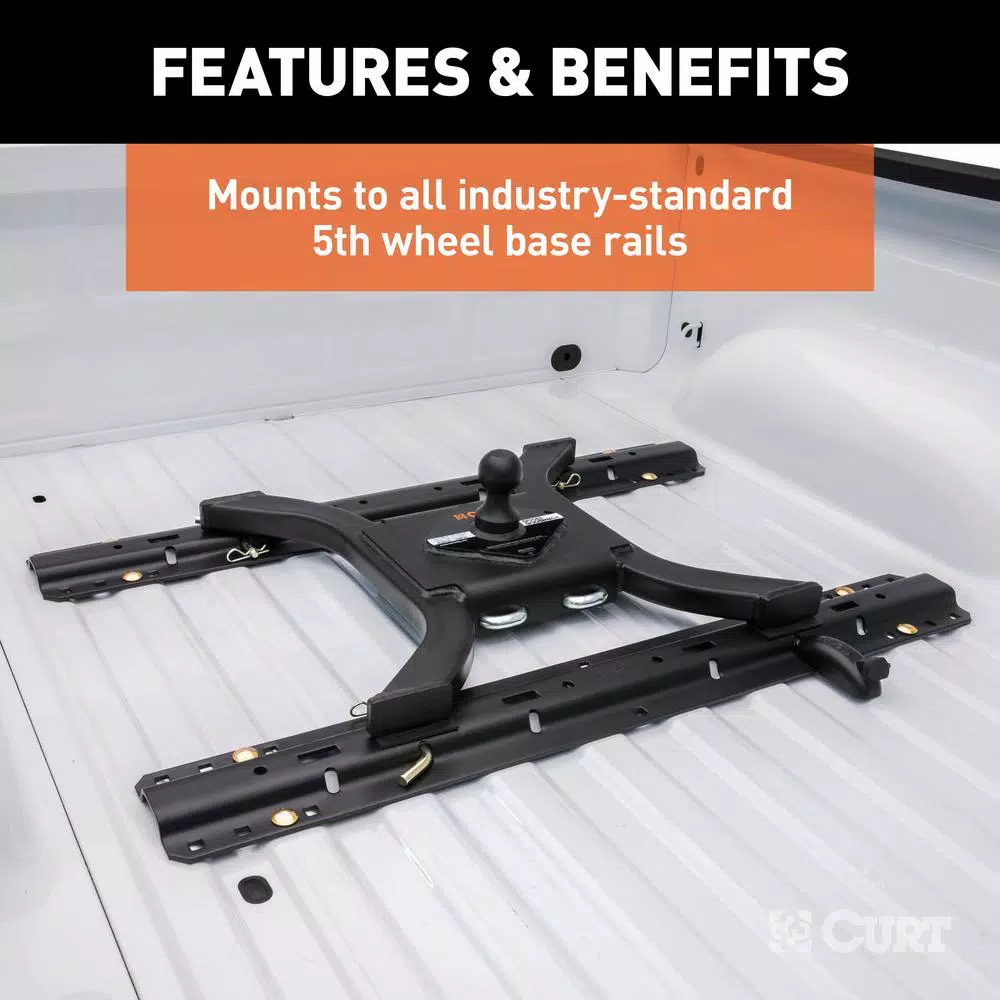 CURT Spyder CURT 5th Wheel Rail Gooseneck Hitch - 2-5/16" Ball