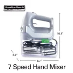 Hamilton Beach Professional 7-Speed Electric Hand Mixer with SoftScrape Beaters and Storage Case, Silver thumbnail 8