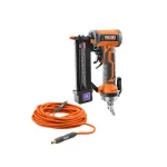 RIDGID 23-Gauge 1-3/8 in. Headless Pin Nailer with 50 ft. Lay Flat Air Hose Kit thumbnail 1