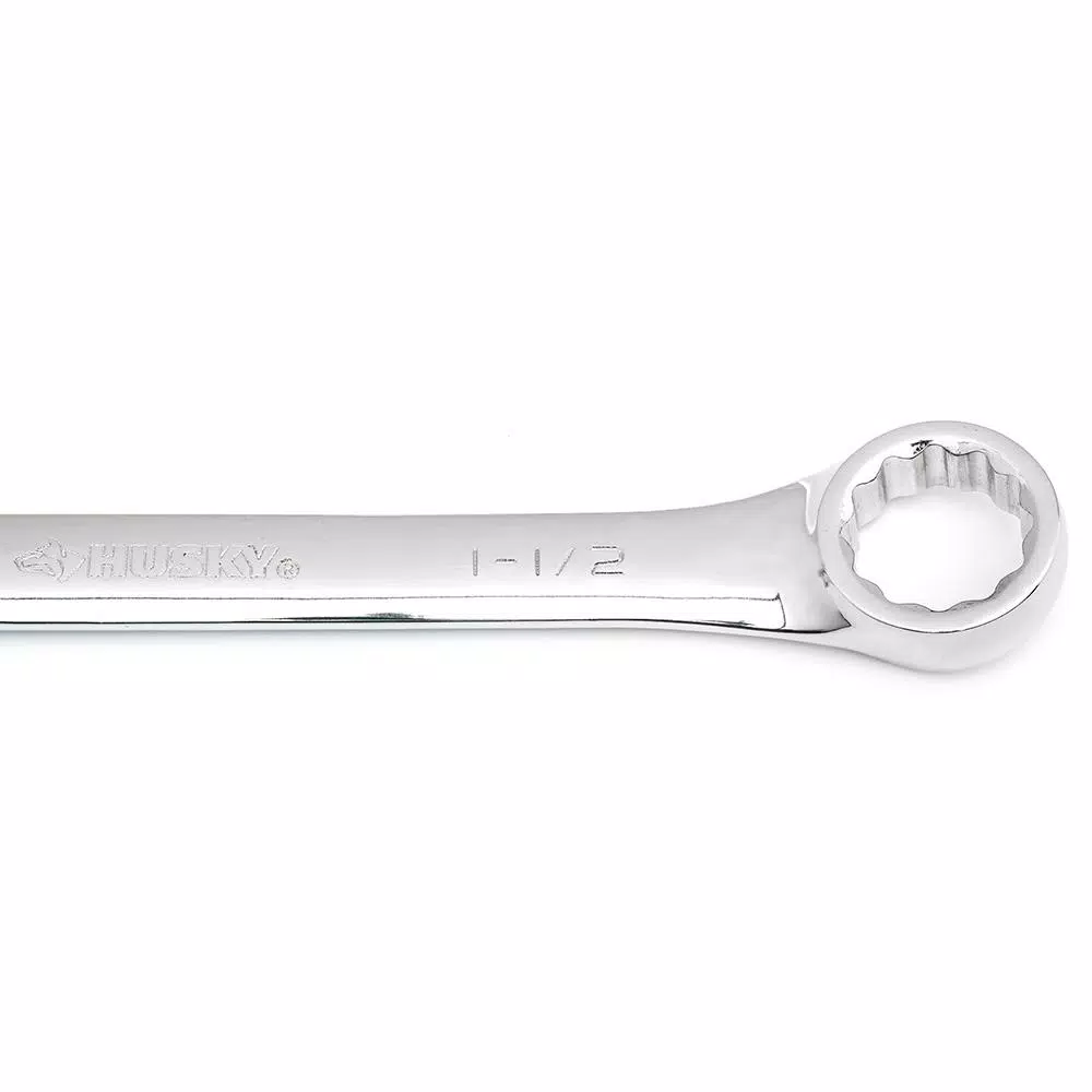Husky 1-1/2 in. 12-Point Combination Wrench, Chrome Alloy Steel