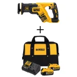 DEWALT 20V MAX XR Brushless Compact Reciprocating Saw Kit with (2) 5.0Ah Batteries and Charger thumbnail 1