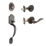 Copper Creek Heritage Tuscan Bronze Handleset with Waverlie Lever Trim thumbnail 1