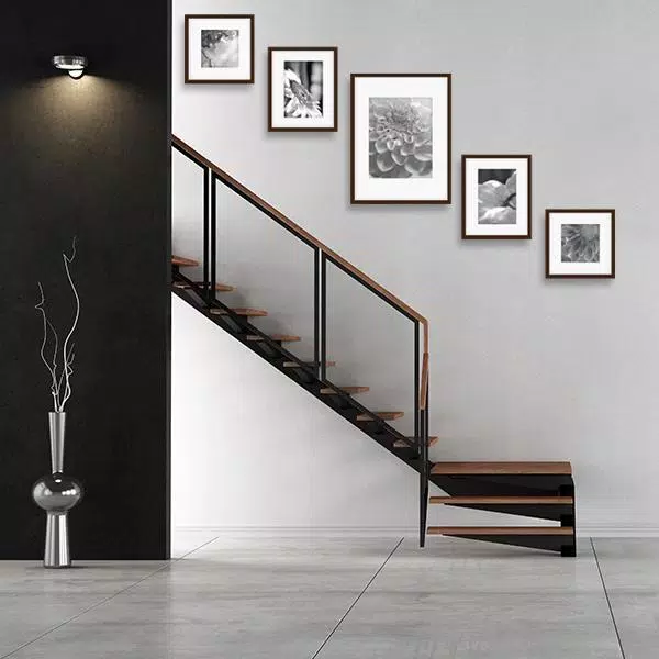 Pinnacle Gallery Solutions 5-Piece Walnut Wood Picture Frame Wall Kit