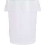 Carlisle Bronco 44 Gallon White Round Trash Can with Dolly (3-Pack) thumbnail 2