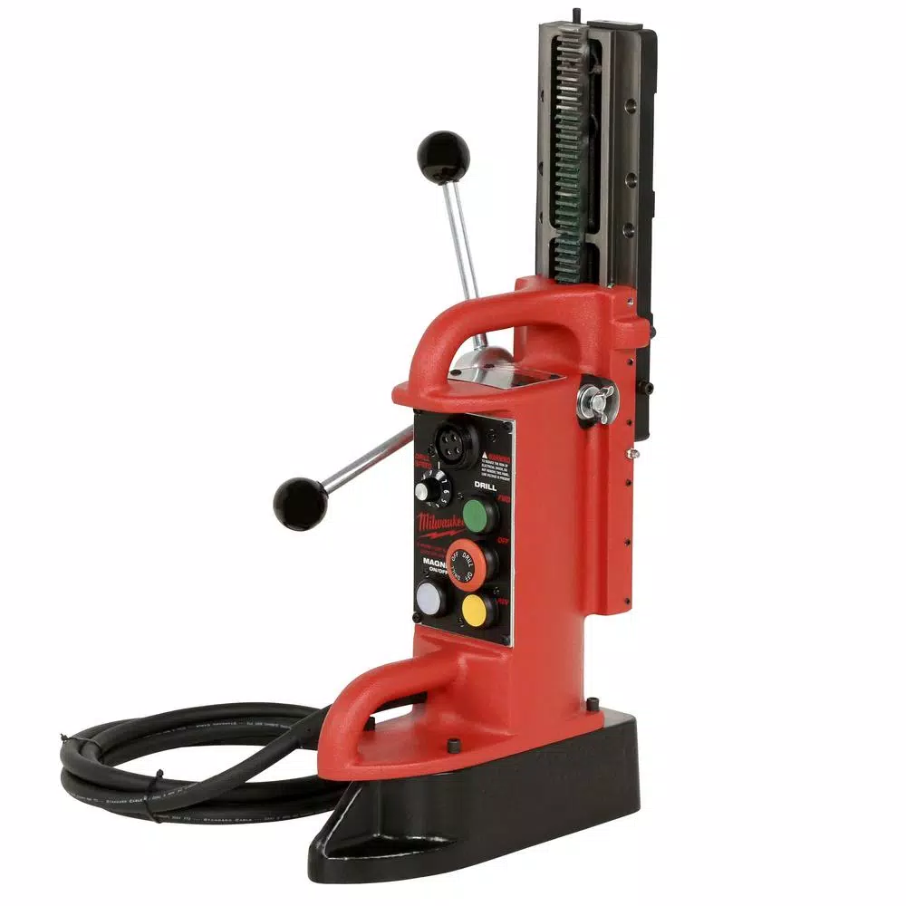 Milwaukee Electro-Magnetic Fixed Position Drill Press Base with 9 in. Drill Travel, Variable Speed