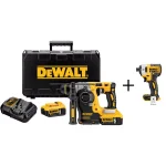 DEWALT 20V MAX XR Brushless 1 in. SDS Plus Rotary Hammer Kit with (2) 5.0 Ah Batteries & Impact Driver Bonus thumbnail 1