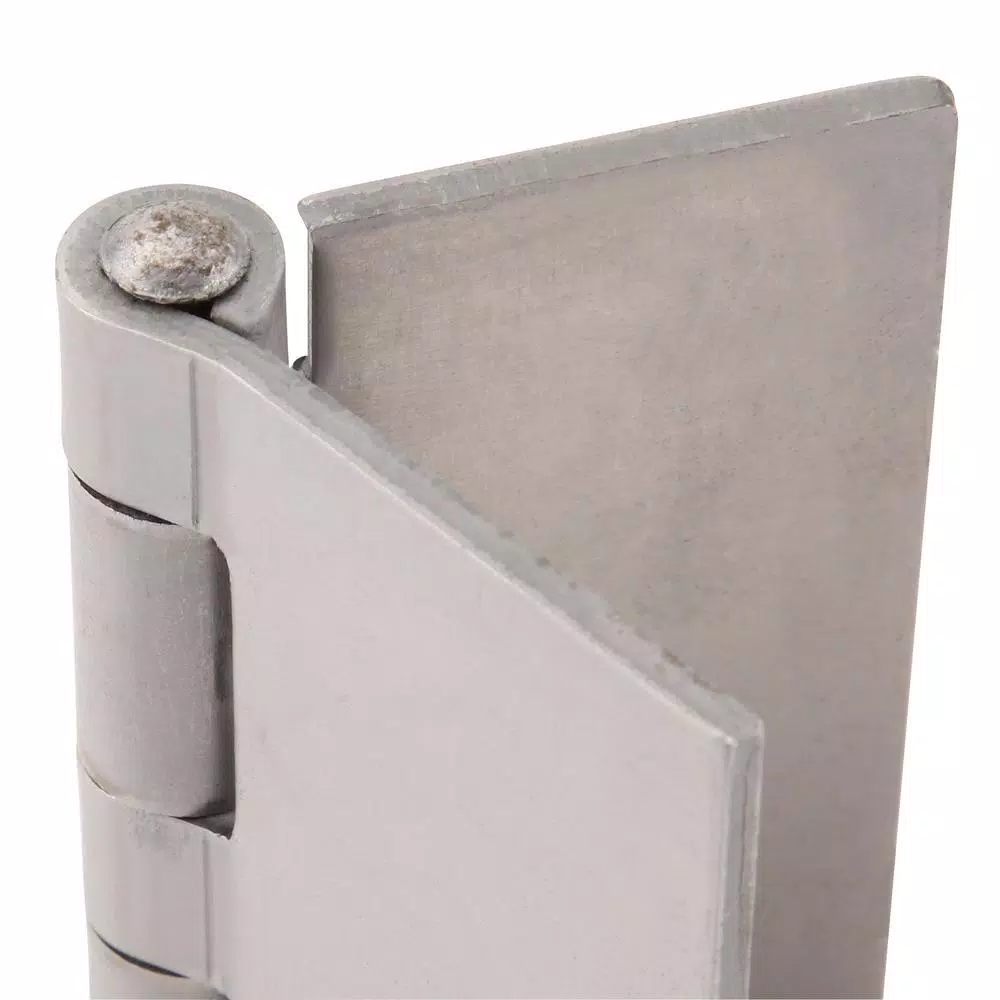 Hardware Essentials 4 in. Plain Steel Weldable Surface Hinge, Square Corner, Fixed Pin (5-Pack)
