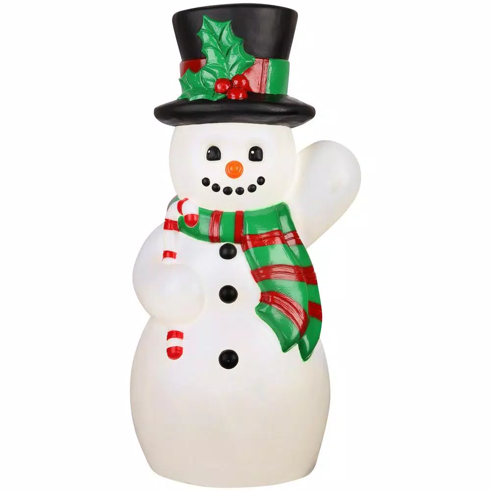 Gemmy Vintage Snowman LED Blow Mold Outdoor Christmas Lighted Decor - Warm White