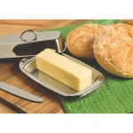 Fox Run Stainless Steel Butter Dish with Lid, 2-Stick Capacity, Silver thumbnail 2