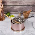 Creative Home 7" Round Fiberboard Trivet and Serving Board with Acacia Finish and Stainless Steel Trim thumbnail 6
