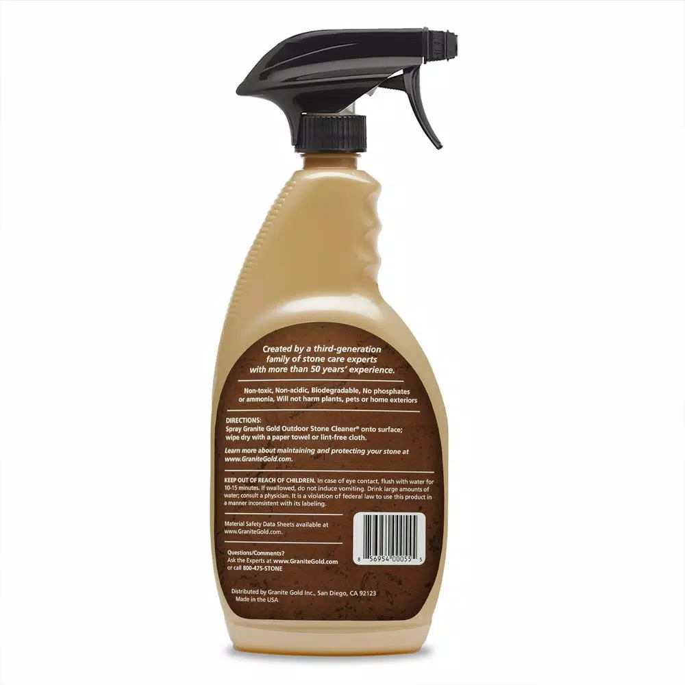 Granite Gold Outdoor Stone Cleaner, 24 oz. Professional Strength Natural Stone Spray