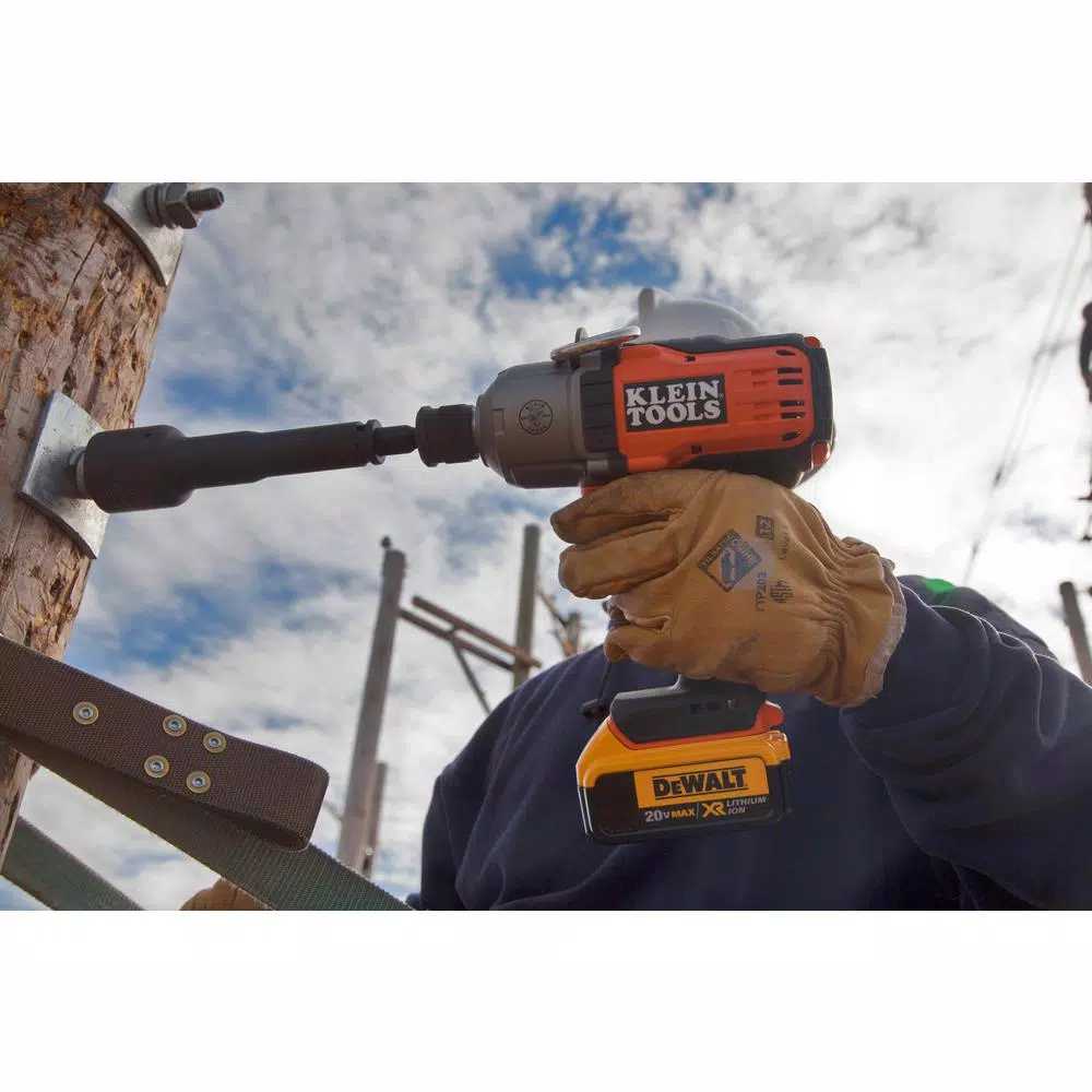 Klein Tools DeWALT 20V MAX Brushless Cordless 7/16 in. Impact Wrench Kit with Two 4.0 Ah Batteries and Charger