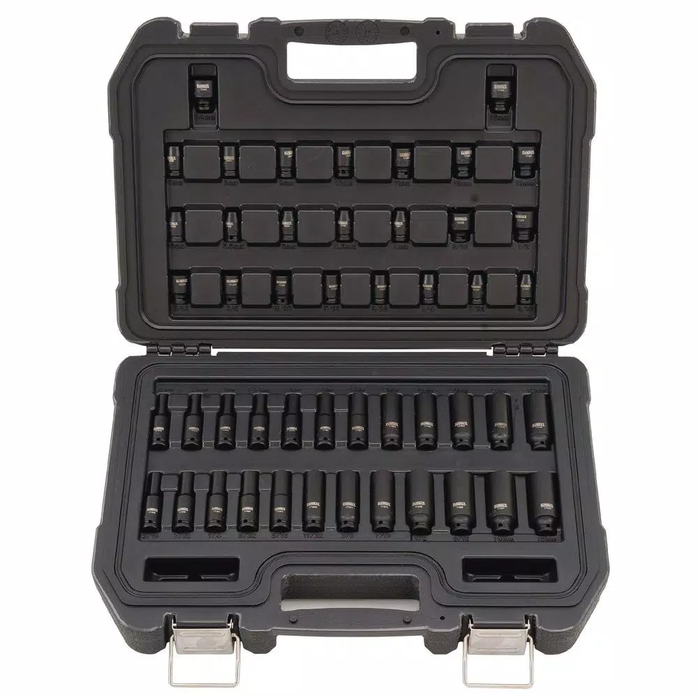 DEWALT 48-Piece 1/4 in. Drive Metric and SAE Impact Socket Set with DirectTorque Technology