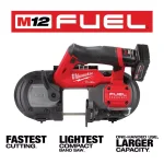 Milwaukee M12 FUEL 12V Cordless Sub-Compact Band Saw Kit with 4.0 Ah Battery and Charger thumbnail 3