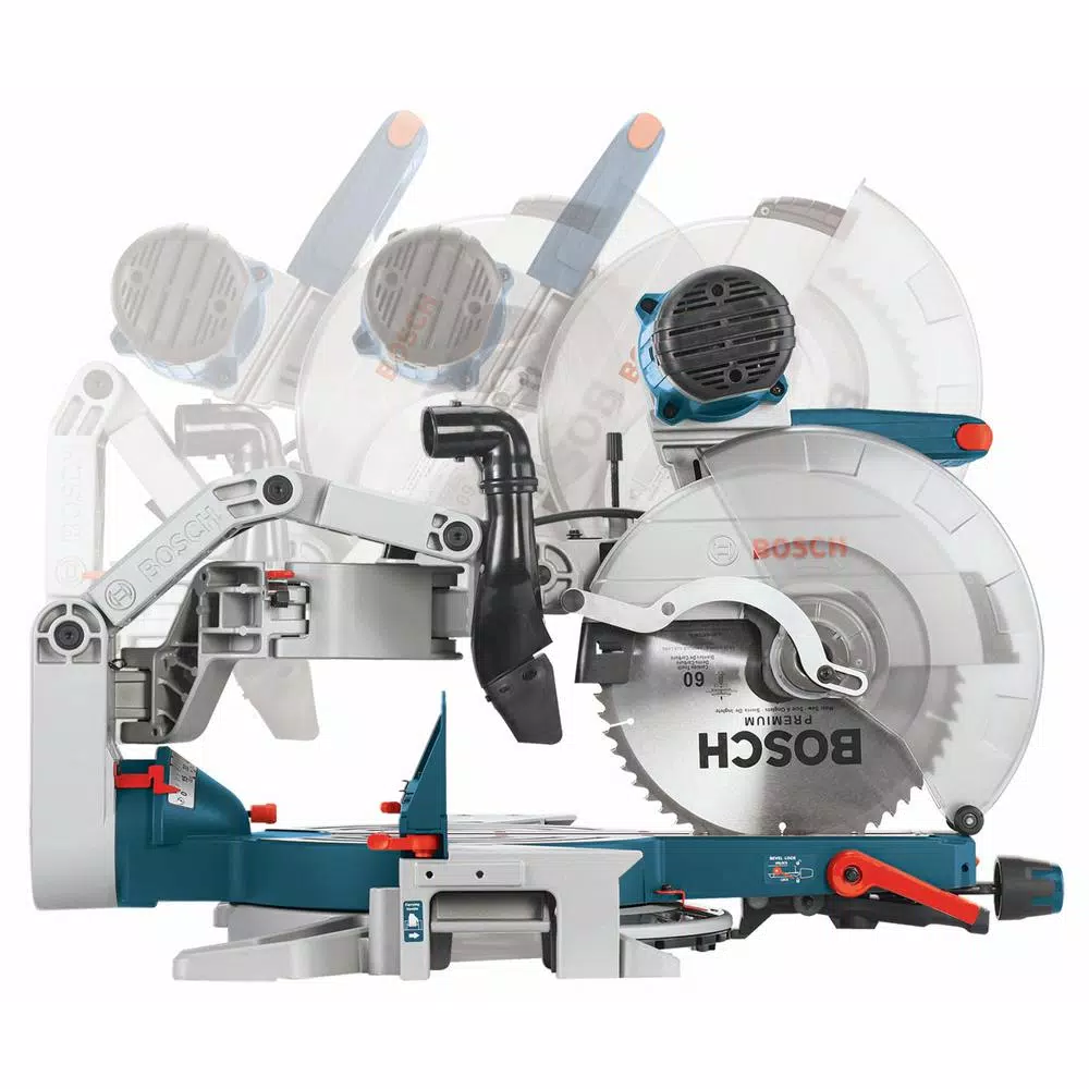 Bosch 12 in. 15 Amp Dual-Bevel Sliding Glide Miter Saw with 60 Tooth Blade