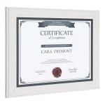 DesignOvation Kieva 8.5 x 11 in. White Solid Wood Picture Frame Set, Set of 6 thumbnail 3
