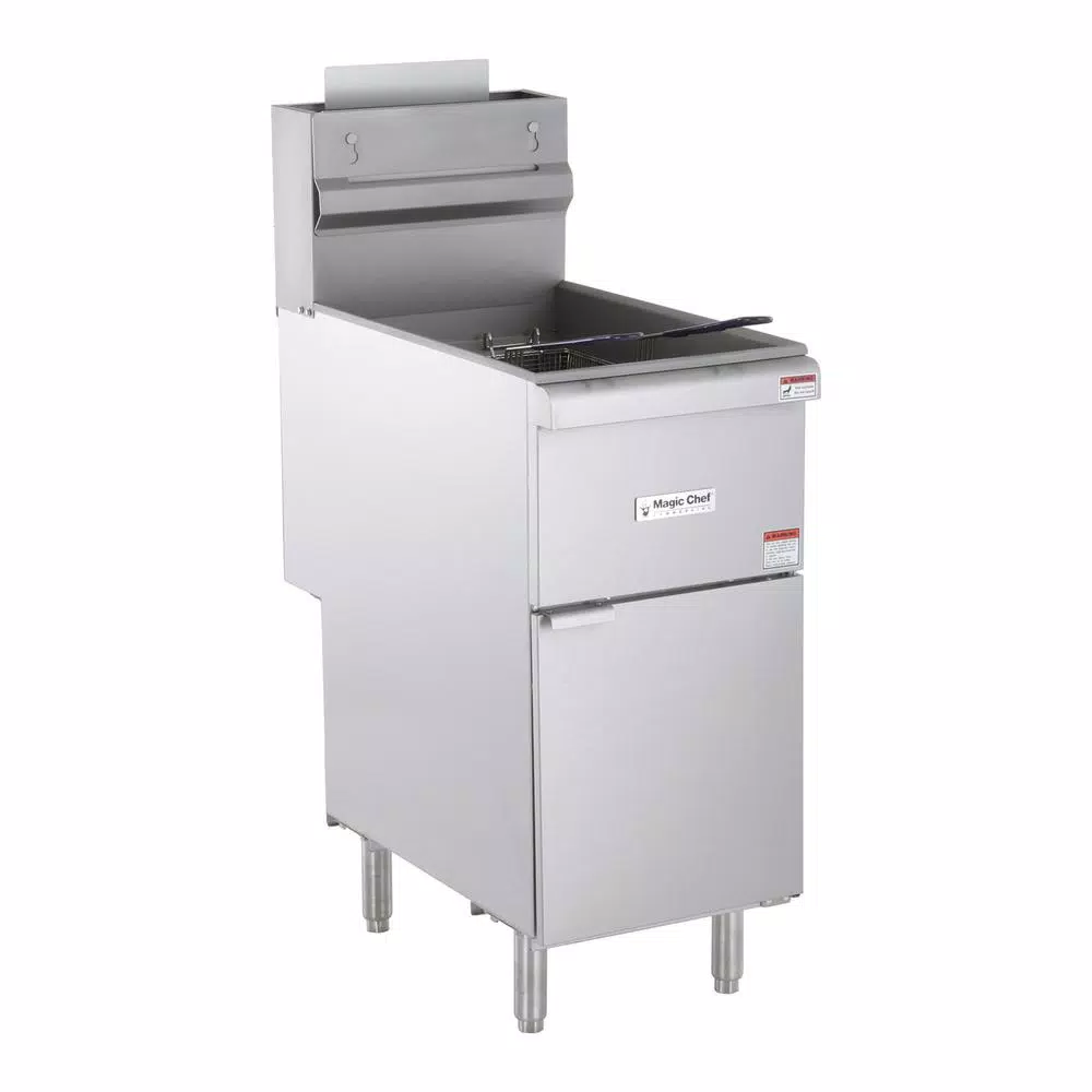 Magic Chef 20 Qt. Stainless Steel Commercial Propane Gas Deep Fryer, 90,000 BTU