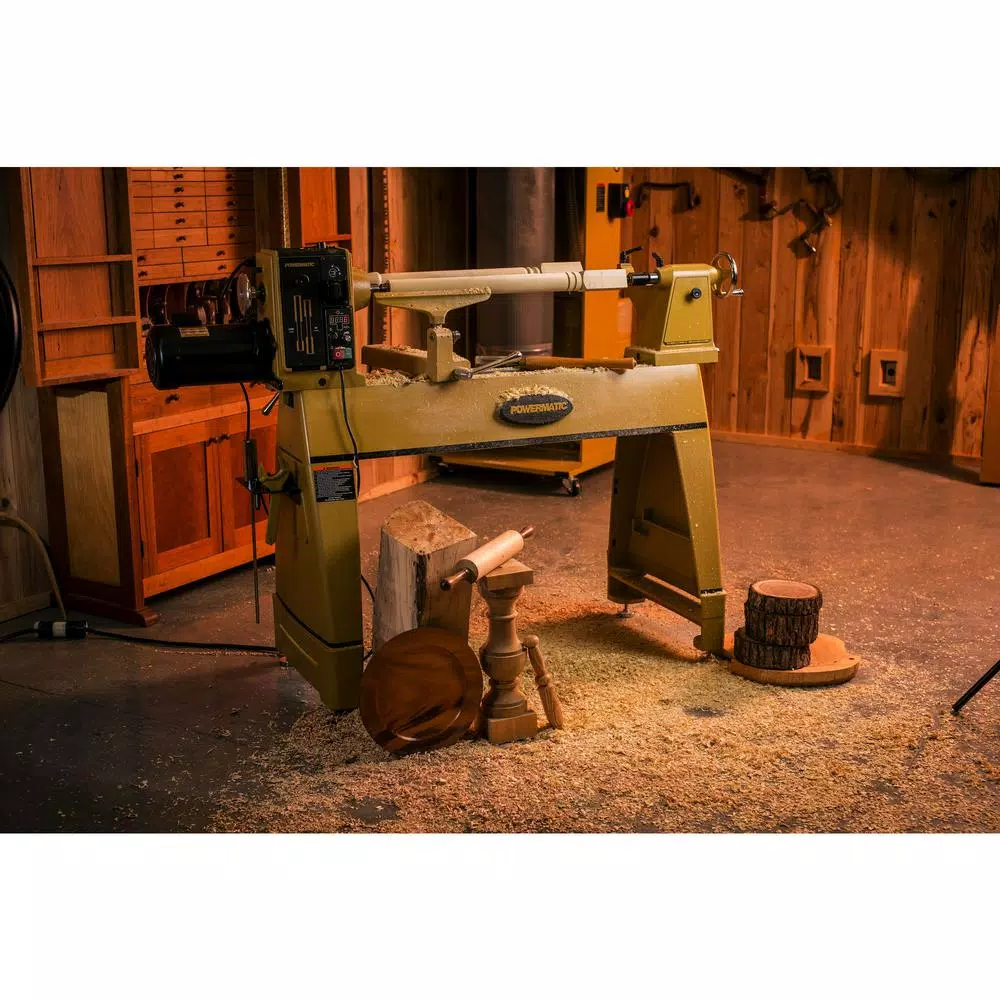 Powermatic 3520C 2HP 1PH Lathe with Risers, 220-Volt