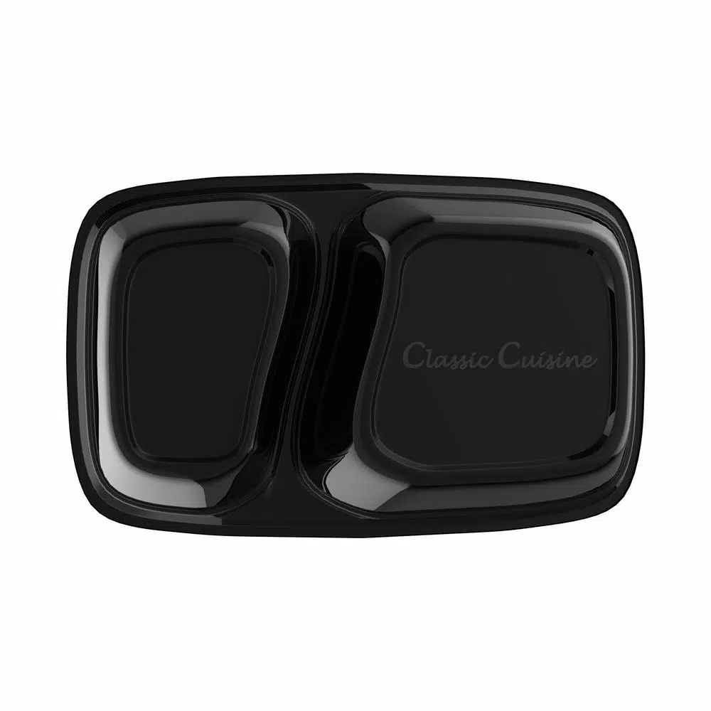 Classic Cuisine 10-Piece Portion Control Meal Prep Container Set, 2-Compartment Plastic Food Storage