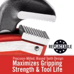 RIDGID 14 in. Heavy-Duty Straight Pipe Wrench, Ductile-Iron with I-Beam Handle thumbnail 8