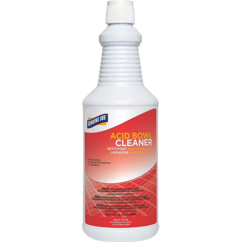 Genuine Joe Acid Bowl Cleaner - Professional Strength Toilet and Urinal Cleaner, 32 oz