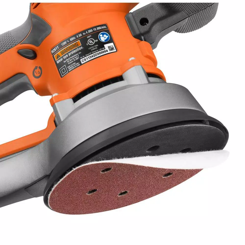 RIDGID 6 in. Variable-Speed Dual Random Orbital Sander, 4 Amp Corded
