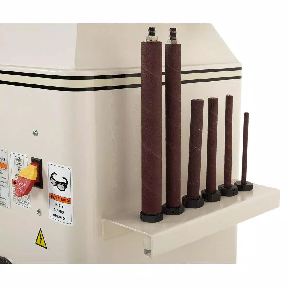 Shop Fox W1686 1 HP Oscillating Spindle Sander with 25.25 in. Cast-Iron Table