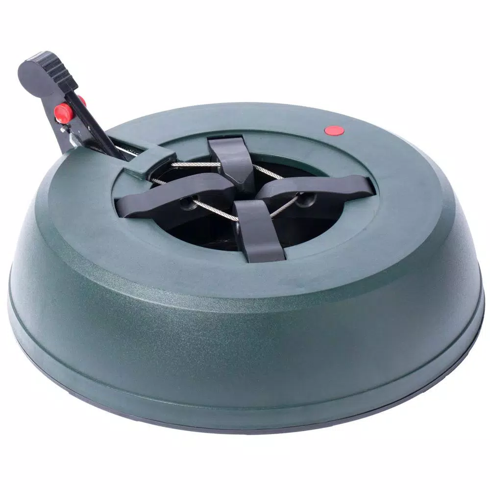 Unbranded Automatic Green Plastic Foot Pedal Christmas Tree Stand with Water Level Indicator