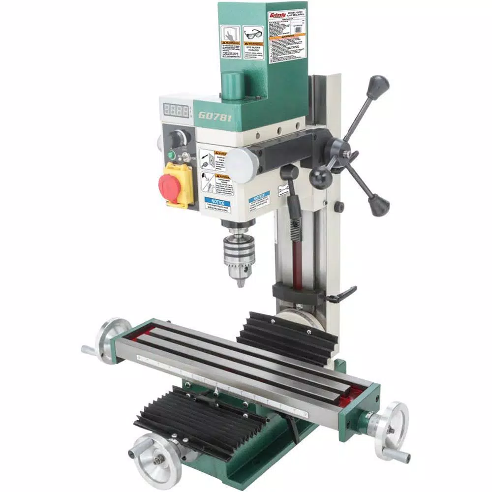 Grizzly Industrial 4 in. x 18 in. 3/4 HP Mill/Drill Press with Digital Readout and Variable Speed