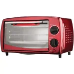 Brentwood 4-Slice Red and Stainless Steel Toaster Oven with Bake, Broil, and Toast Functions thumbnail 1