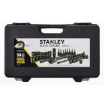 Stanley 50-Piece 3/8 in. Drive SAE and Metric Ratchet and Socket Set with Black Chrome Finish thumbnail 8