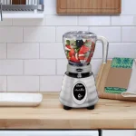 Oster Whirlwind Heritage Blend 1000W Blender with Food Processor Attachment, 48 oz Glass Jar, Chrome thumbnail 4