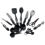 Unbranded 17-Piece Deluxe Stainless Steel Kitchen Tool Set with Matte Black Handles thumbnail 3