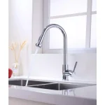 Vanity Art Single-Handle Pull-Down Kitchen Faucet, Chrome Finish, Brass Construction thumbnail 2