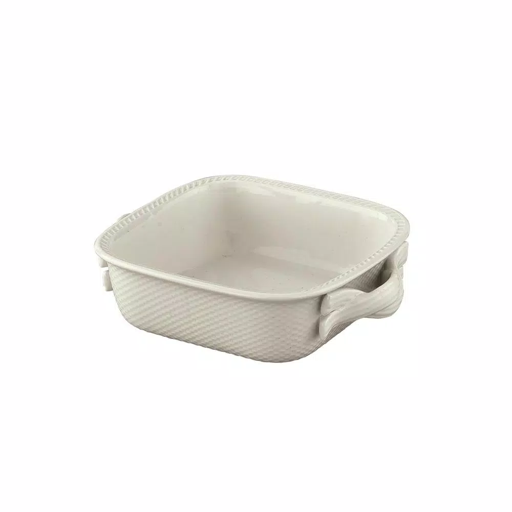 Park Designs Levingston 8.5 in. Square Stoneware Baking Dish, Cream