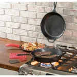 Lodge 7-Piece Seasoned Cast Iron Cookware Set with Griddle, Skillet, Grill Pan and Accessories thumbnail 3