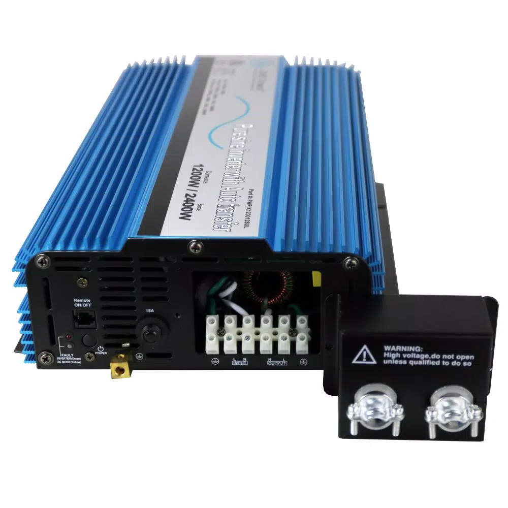 AIMS POWER 2000-Watt Pure Sine Wave Inverter with Automatic Transfer Switch, 12V DC to 120V AC, ETL Listed