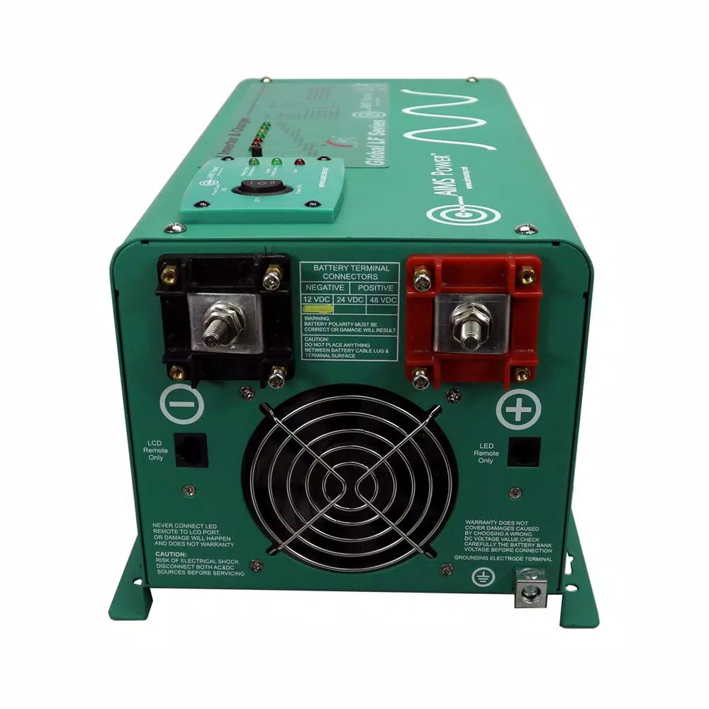 AIMS POWER AIMS 1250-Watt Pure Sine Wave Inverter Charger, 12V DC to 120V AC with 35A Smart Charger