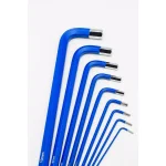 Steel Vision 9-Piece Metric Extra Long Ball Point Hex Key Wrench Set, Blue thumbnail 2