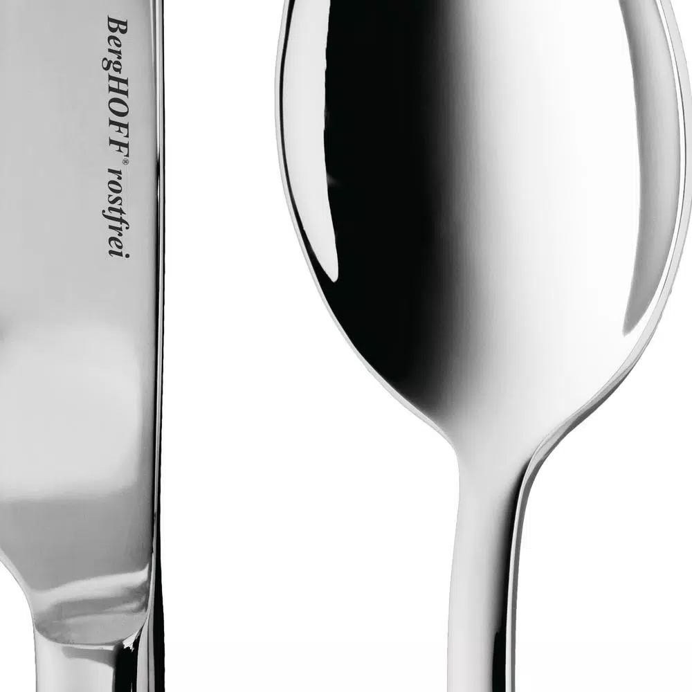 BergHOFF Ralph Kramer Folio 30-Piece Flatware Set, 18/10 Stainless Steel, Service for 6