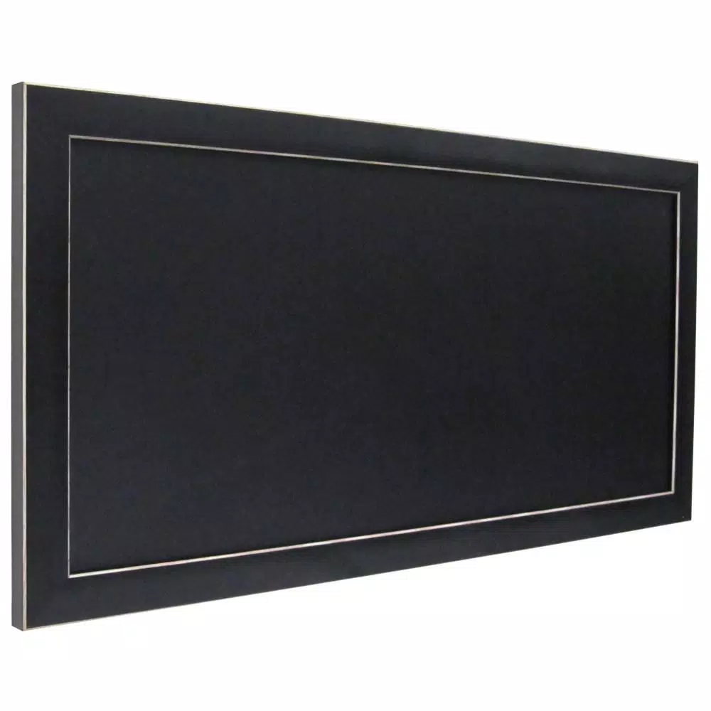 DesignOvation Wyeth Framed Magnetic Chalkboard Memo Board, 13 x 26 in.
