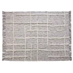 LR Resources Linework 50 in. x 60 in. Gray and Natural Abstract Tufted Cotton Throw Blanket thumbnail 1