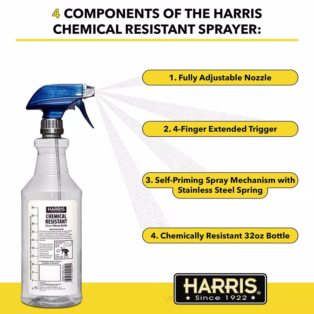 Harris 32 oz. Heavy-Duty Chemical Resistant Pro Spray Bottle, 10-Pack