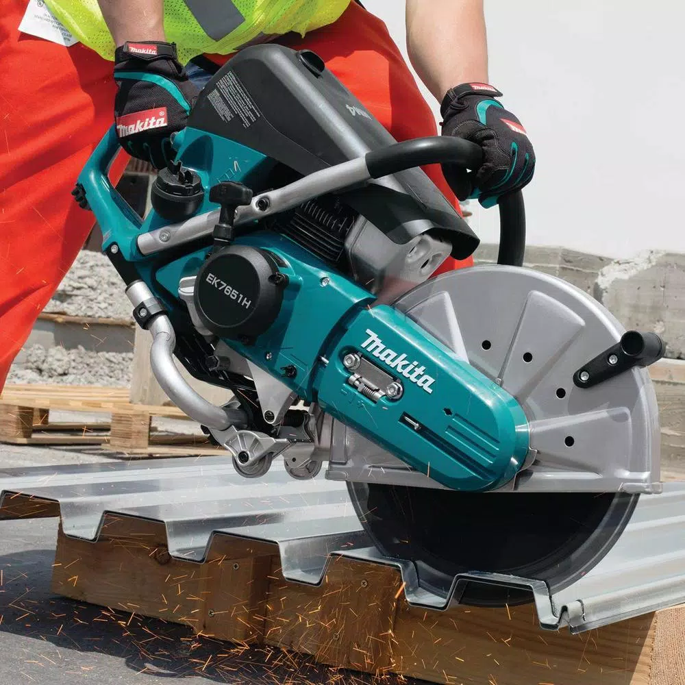 Makita 14 in. 76cc 4-Stroke Gas Power Cutter with Bonus 14 in. Segmented Rim Diamond Blade