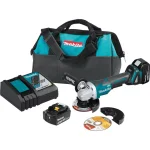 Makita 18V LXT Brushless 5 in. Cordless Angle Grinder Kit with 5.0Ah Battery & Charger thumbnail 1