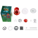 Great Northern 15 in. Vintage Gumball Machine Bank - Red Cast Metal & Real Glass thumbnail 3