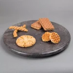 Creative Home Natural Charcoal Marble 12 in. Round Cheese Serving Board & Dessert Trivet thumbnail 3
