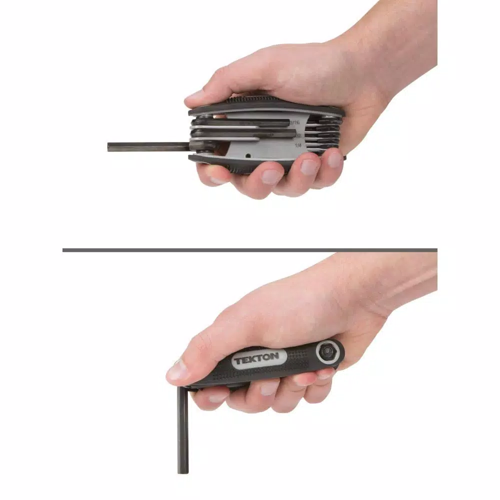 TEKTON 25-Piece Folding Hex Key Wrench Set - Inch, Metric, and Star Sizes
