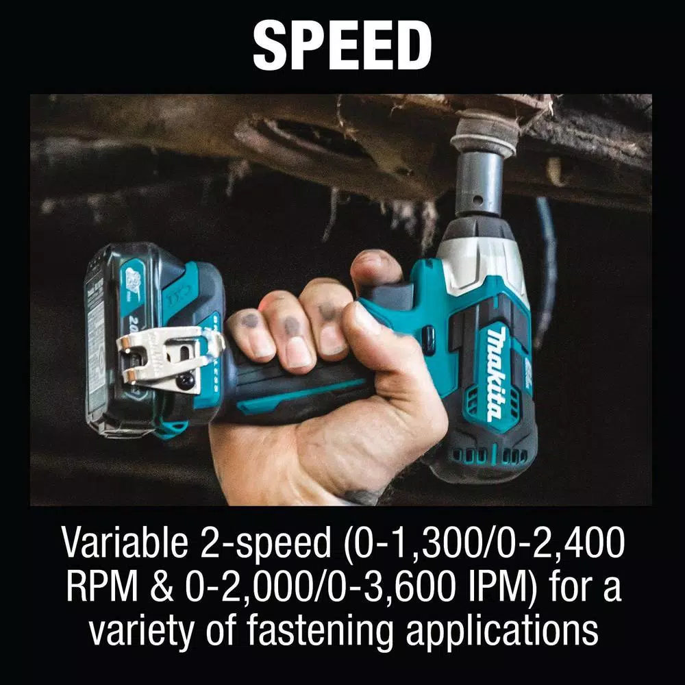 Makita 12V Max CXT Brushless 3/8 in. Square Drive Impact Wrench Kit (2.0 Ah)