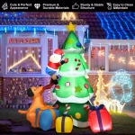 Costway 7 ft. Inflatable Christmas Tree with Santa, Puppy, and LED Lights - Outdoor Holiday Decor thumbnail 7